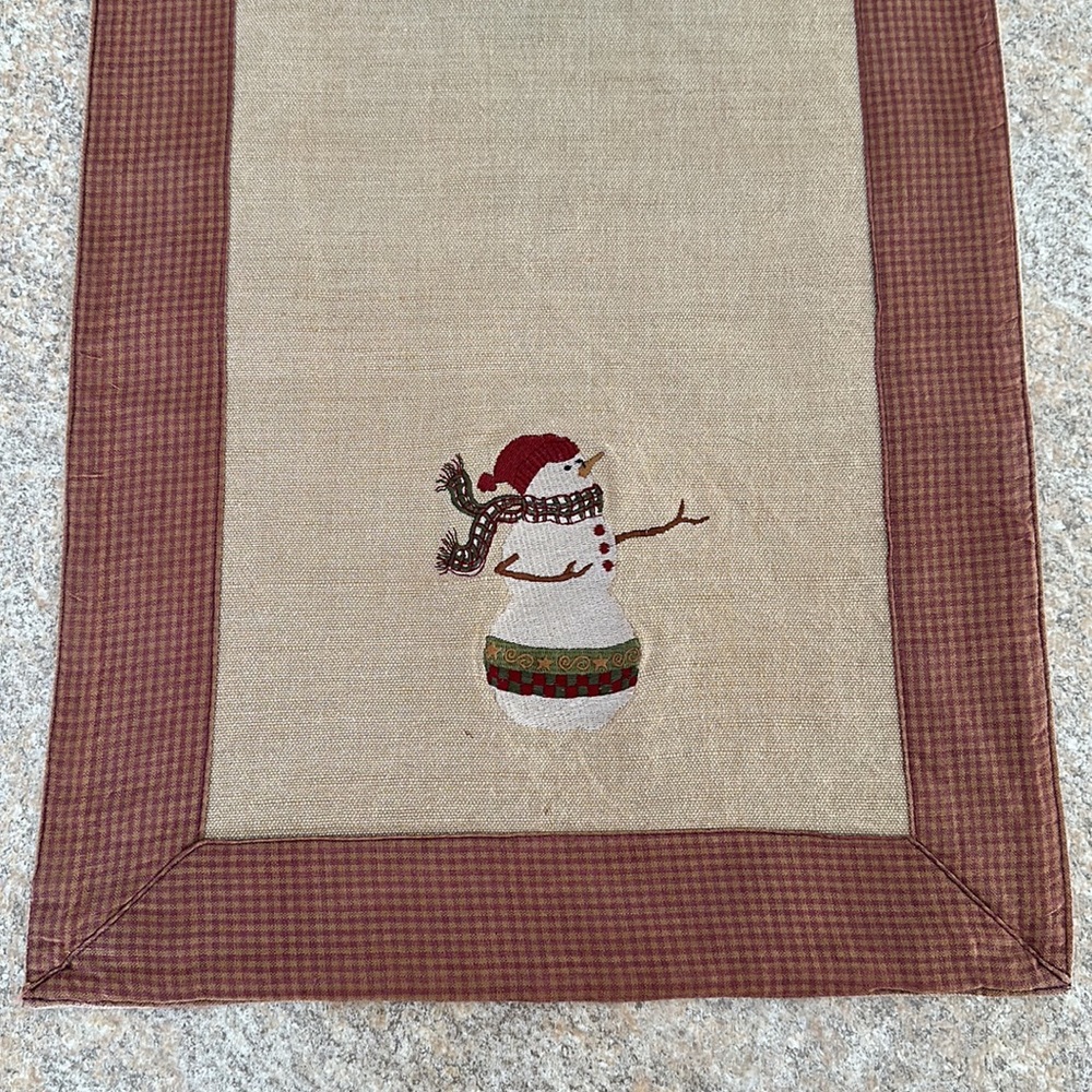33 Inch Snowman Table Runner - Picture 6 of 10